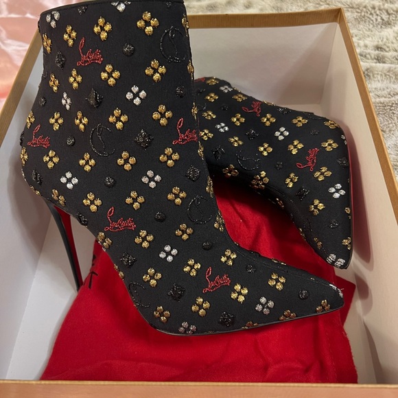 Christian Louboutin Shoes - Christian Louboutin Black and Gold Women's Shoes